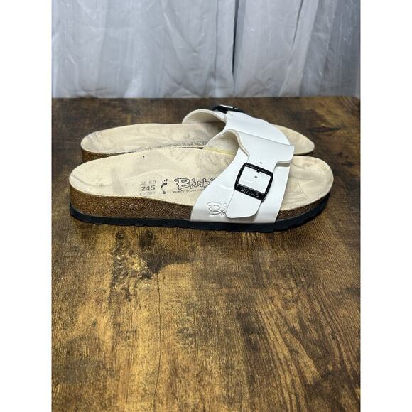 Birkenstock Shoes - Birkis Birkenstock Catalina White Single Strap Buckle Sandals Womens Sz 38 US 7